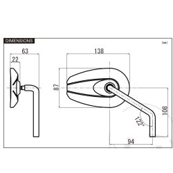 Daytona D-MIRROR 6 Spejl