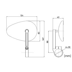 DAYTONA STYRENDE SPEJL D22