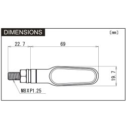 Daytona D-Light Blinklys Sort