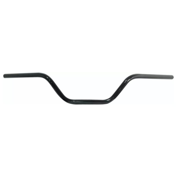 Emgo Flat Track High 22mm Blank Sort Styr