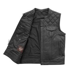 Diamond Quilt Leather vest