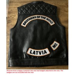 Amerikaner ldervest Diamond Quilt sort