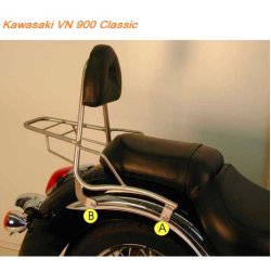 Hepco &amp; Becker Sissybar med bagagebre Kawasaki Modeller