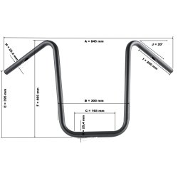 Highway Hawk Bad Hawk 25mm Chrome Styr