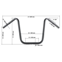 Highway Hawk Bad Hawk 25mm Chrome Styr
