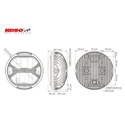 Koso LED Forlygte 7"