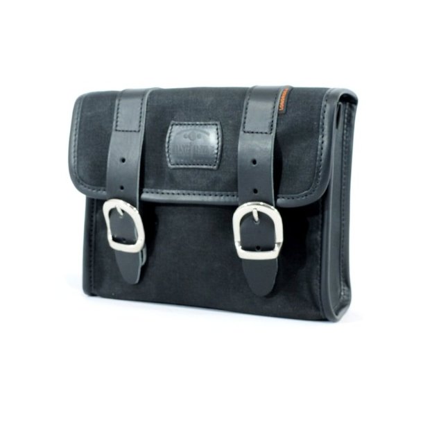 LongRide Classic Sidetaske Waxed Cotton Mini Sort
