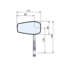 LSL STYRENDESPEJL GONIA i sort