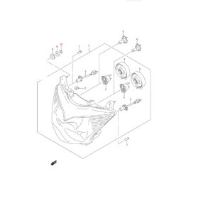 Forlygte - Suzuki GSF650S K6