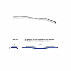 LSL Wide Bar 1" / 25 mm Styr Sort