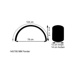 Sk�rm 18/19" Alu - 140mm bred