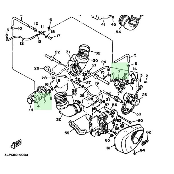 2 x Sp�ndeb�nd til indsugningsgummi