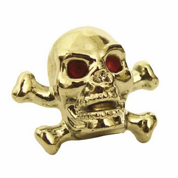 Trik Topz Ventil Skull Guld