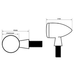 Highsider Apollo Bullet blinklygte st med Positionslys