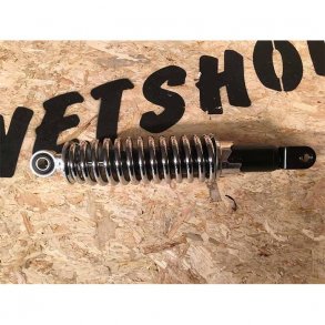 Emgo Stddmper med gaffelbolt montering Chrome Sort 298 mm