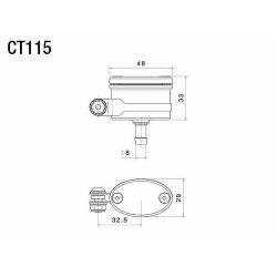 Rizoma Next Vskebeholder 29/48mm