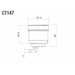 Rizoma Pure Vskebeholder 51,5mm