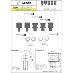 Rizoma One Spejladapter Kit