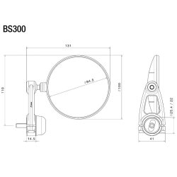 Rizoma Spy-Arm Styrende Spejl