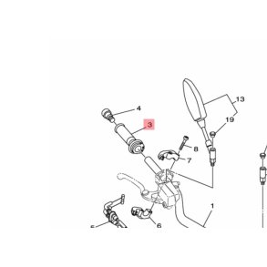 Hndtag + Gasrulle Yamaha MT-09 2014