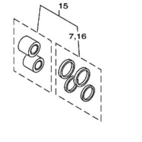Original Yamaha Bremse kaliber rep kit xvs 1100 front