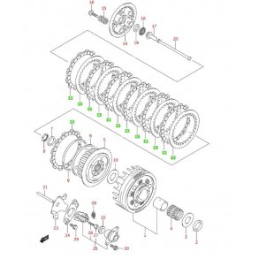 Komplet kobling - Suzuki M800 Original