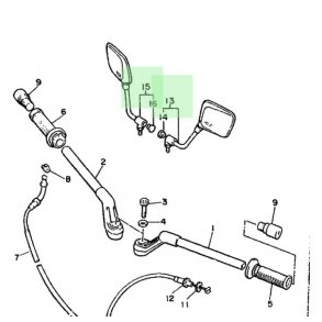 Original spejl - Yamaha XJ 600