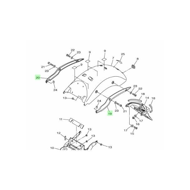 Yamaha XVS 950 - Fender strut