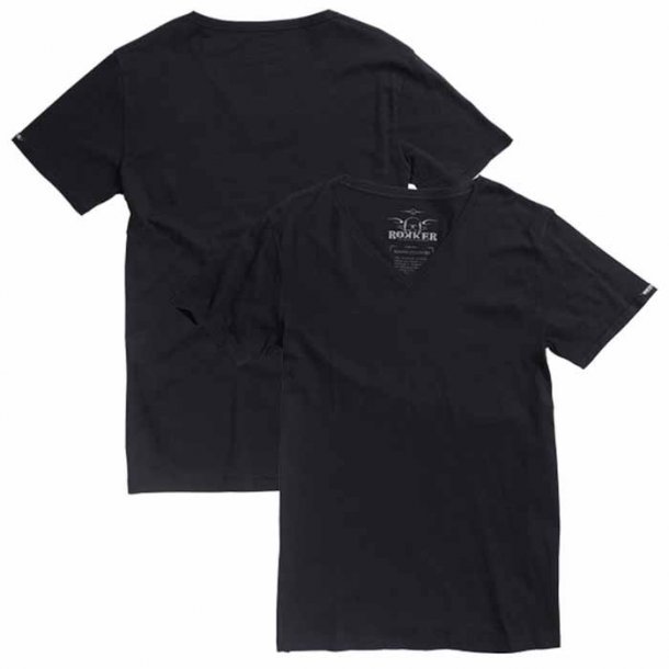 Rokker V-Neck T-Shirt Sort