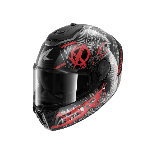 Shark Spartan RS Carbon Shiever Red