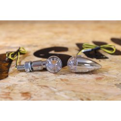 Blinklys st - Mini Bullet LED Chrome
