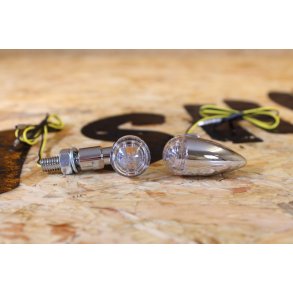 Blinklys st - Mini Bullet LED Chrome