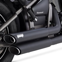 Vance &amp; Hines Twin Slash Staggered Sort Udstdning VN 900