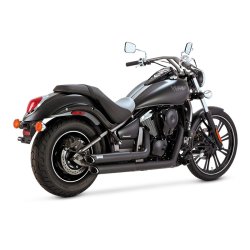 Vance &amp; Hines Twin Slash Staggered Sort Udstdning VN 900